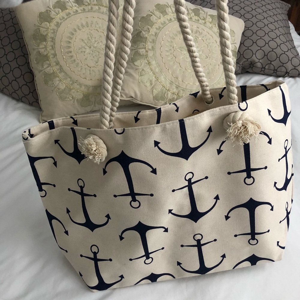 Beach bag w anchors